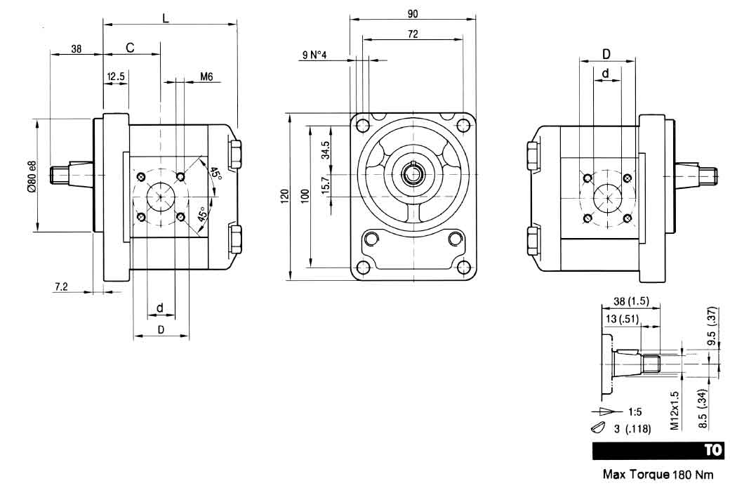 P2B2GROUP2‘‘BOSCH”MOUNTdimensions